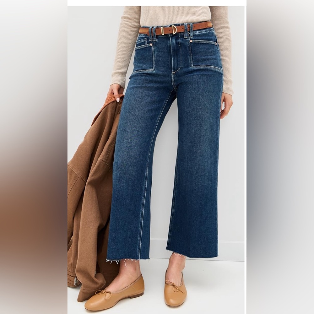 PAIGE Anessa with Set Pockets and Raw Hem in Amoroso
